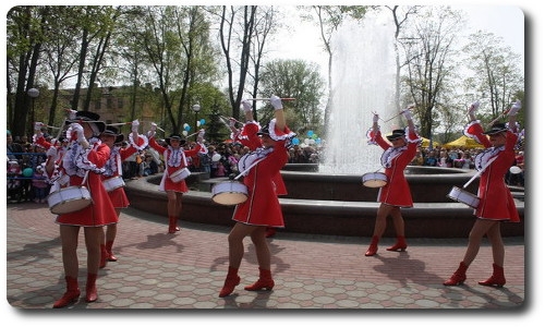 Празднование открытия сезона фонтанов в Гродно в 2015 году
