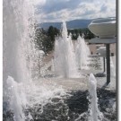 Фотографии фонтанов с берега Енисея