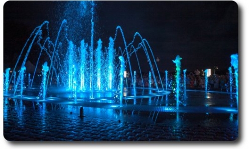 Новый светомузыкальный фонтан в Ростове